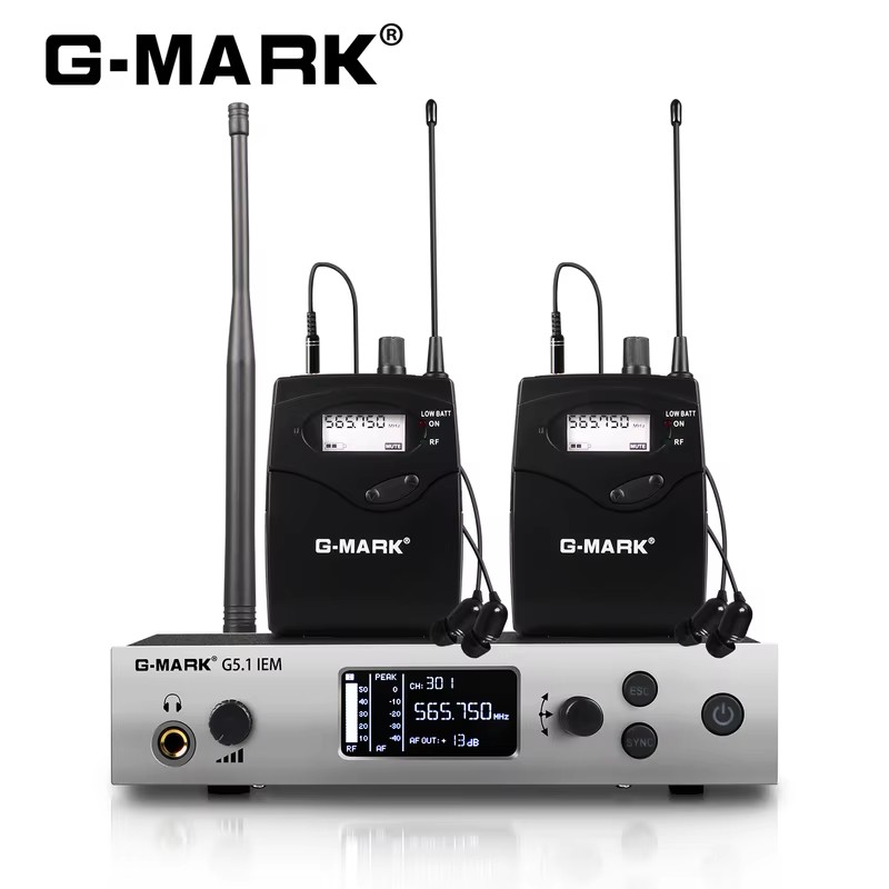 In Ear Monitors For Singers - G-MARK G5.1IEM UHF Sistem Monitor In-Ear