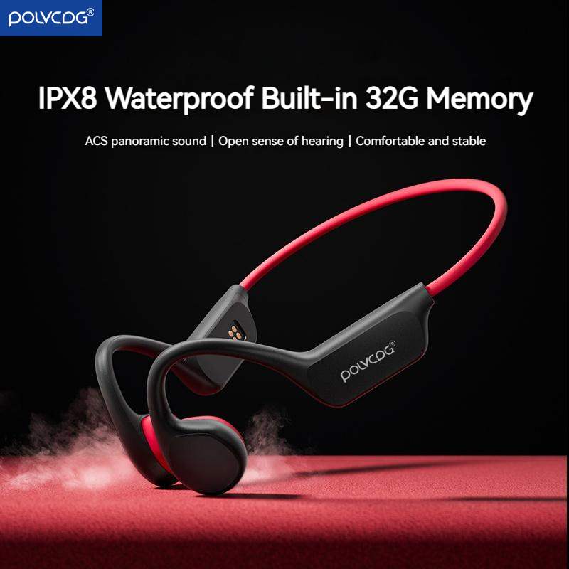 Bone Conduction Running Headphones - POLVCDG Headset Konduksi Tulang X7 IPX8