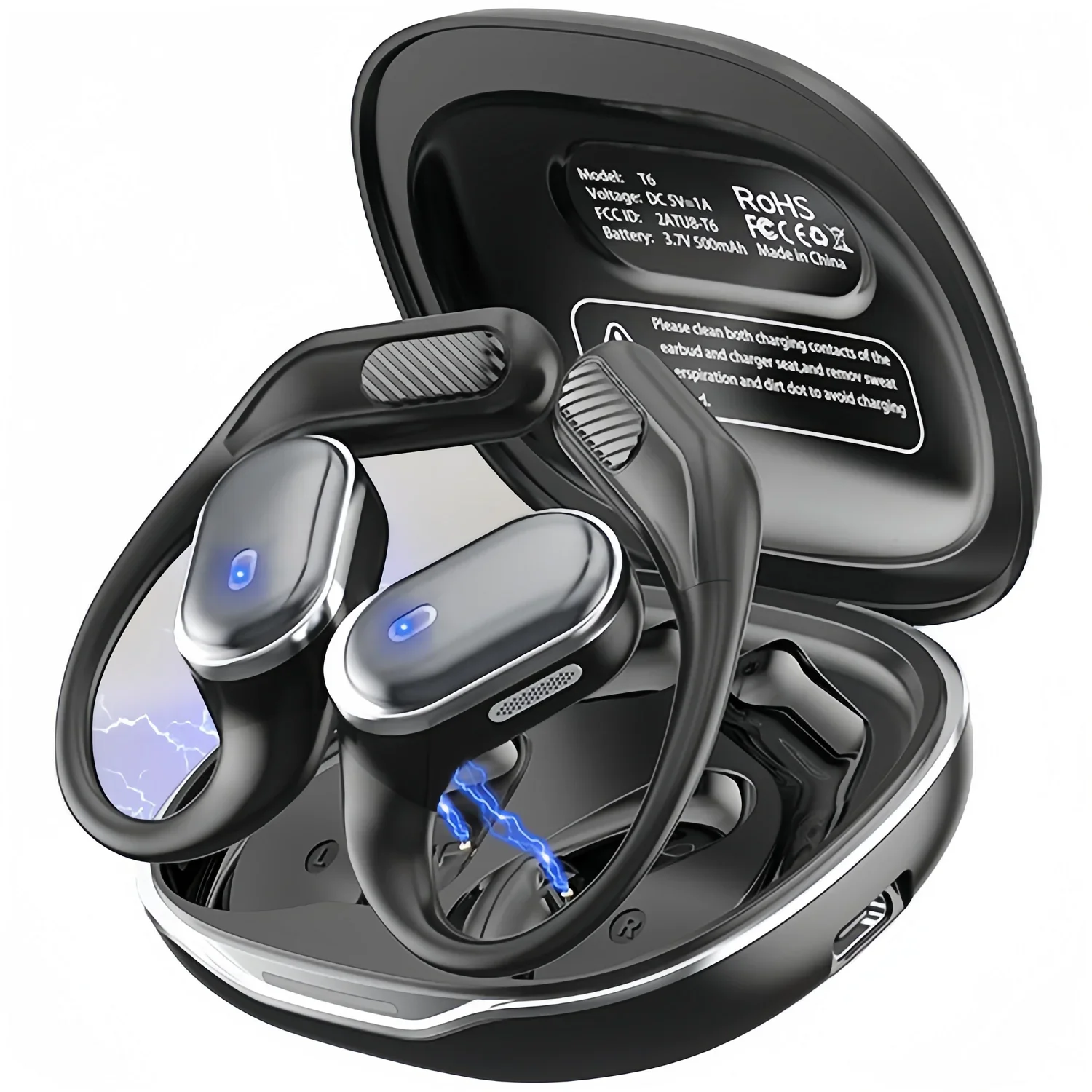 Type C Wired Earphones With Mic - Headphone Open-Ear dengan Kenyamanan Stabil &