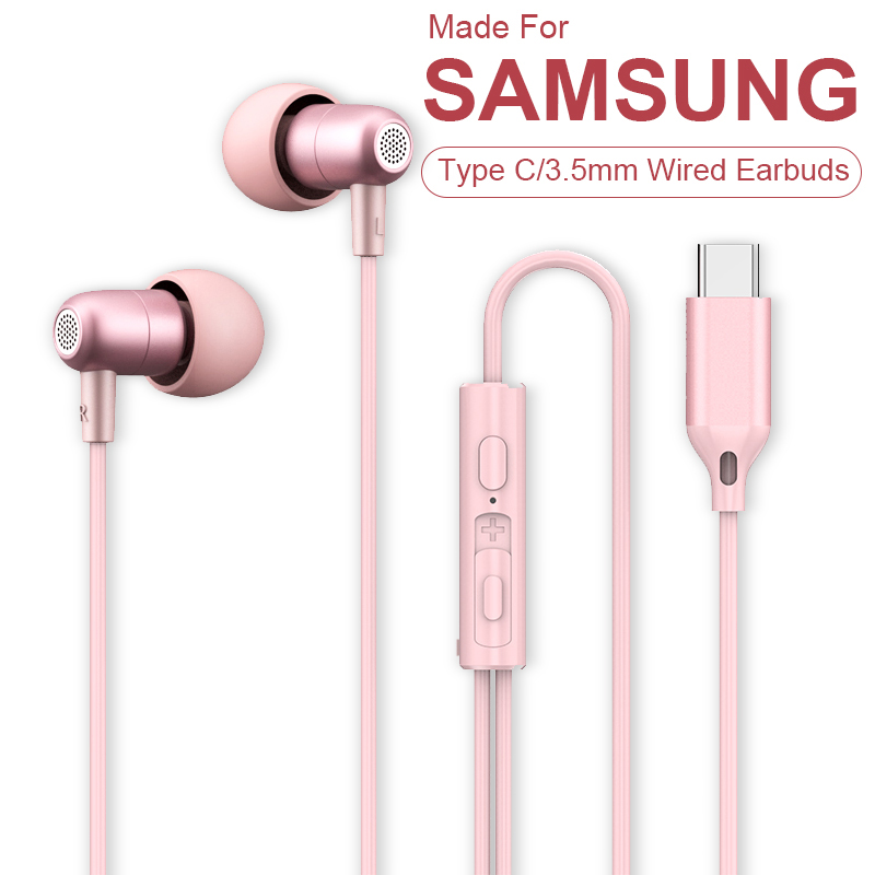 Type C Wired Earphones With Mic - Untuk Samsung Galaxy S26 S25 S24,