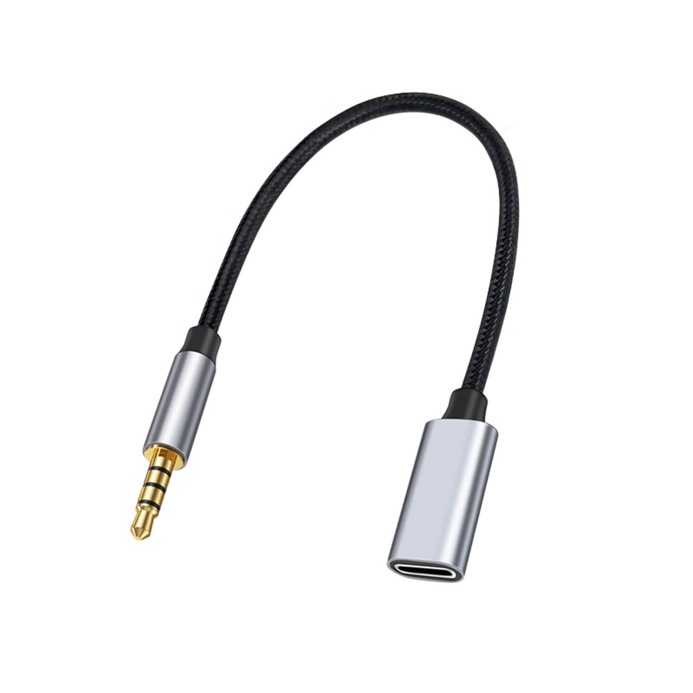 Adaptor Audio tipe-c Aux 3.5mm - Type C Wired Earphones With Mic ulasan dan harga