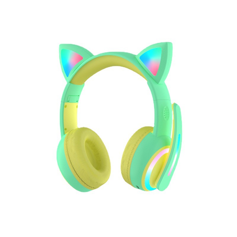 Headphone Bluetooth dengan Des - Cat Ear Bluetooth Headset Led ulasan dan harga