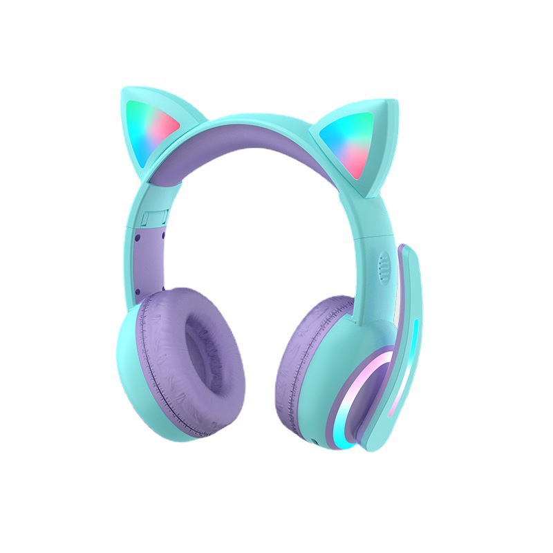 Headphone Bluetooth dengan Des - Cat Ear Bluetooth Headset Led ulasan dan harga