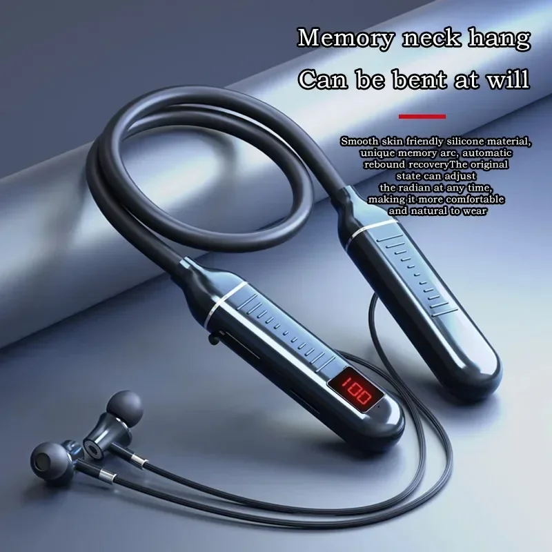 Earphone Bluetooth nirkabel he - Magnetic Neckband Sports Earphones ulasan dan harga