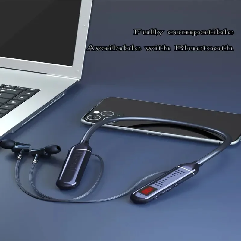 Earphone Bluetooth nirkabel he - Magnetic Neckband Sports Earphones ulasan dan harga